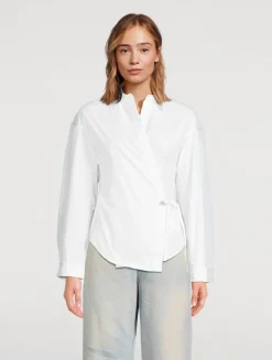 C-Delphi Poplin Wrap Shirt