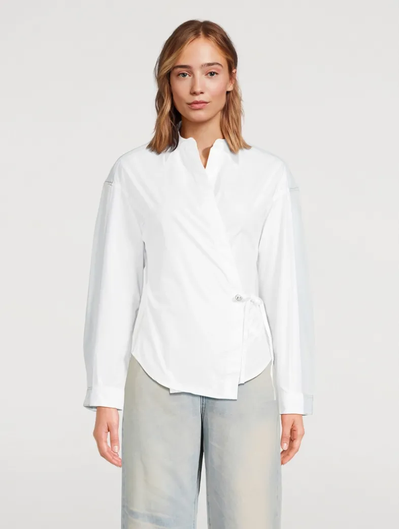C-Delphi Poplin Wrap Shirt