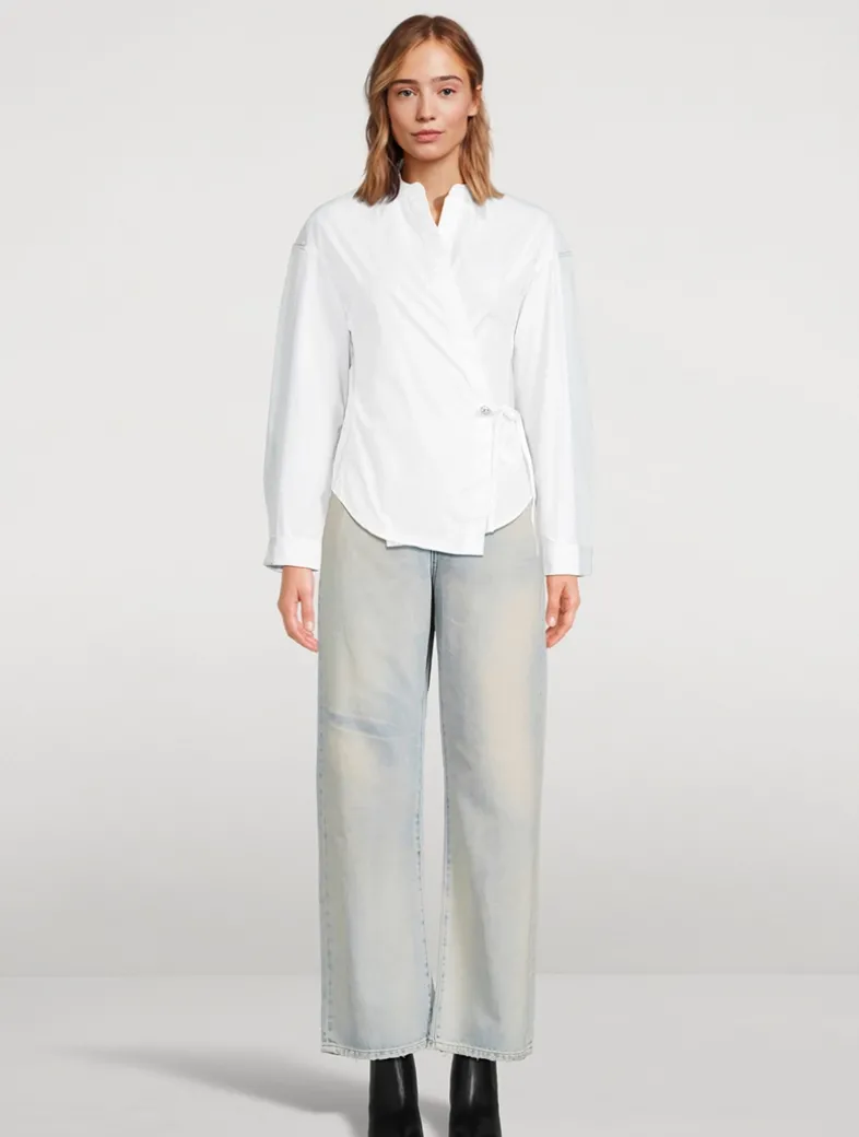 C-Delphi Poplin Wrap Shirt