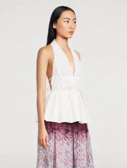 Ceana Poplin Halter Top