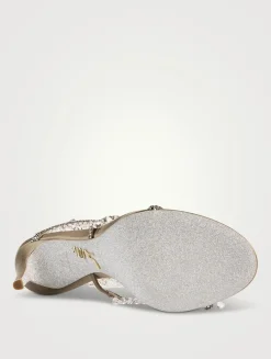 Chandelier Crystal Satin Sandals