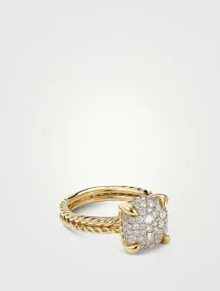 Chatelaine® Ring In 18k Yellow Gold With Full Pavé Diamonds
