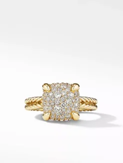 Chatelaine® Ring In 18k Yellow Gold With Full Pavé Diamonds