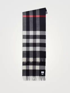 Check Cashmere Scarf