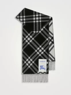 Check Cashmere Scarf