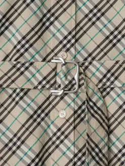 Check Cotton Shirt Dress