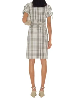 Check Cotton Shirt Dress