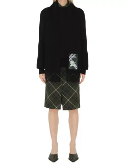 Check Label Cashmere Scarf