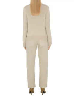 Check Label Wool Cardigan