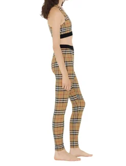 Check Stretch Jersey Leggings