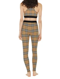 Check Stretch Jersey Leggings