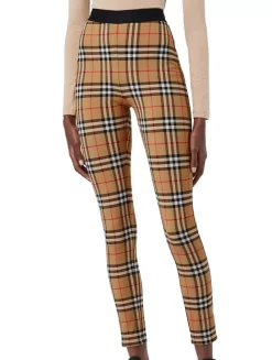 Check Stretch Jersey Leggings