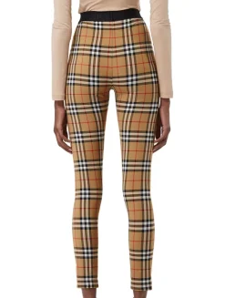 Check Stretch Jersey Leggings