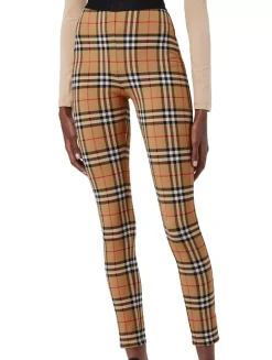 Check Stretch Jersey Leggings