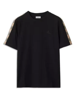 Check Trim Cotton T-shirt