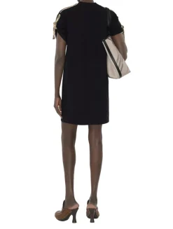 Check Trim Cotton T-shirt Dress