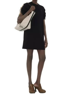 Check Trim Cotton T-shirt Dress