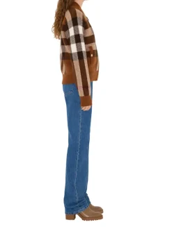 Check Wool Cashmere Bomber Jacket