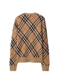 Check Wool Mohair Blend Sweater