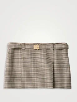 Checked Miniskirt