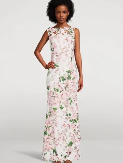 Cherry Blossom Guipure Gown