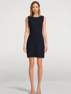 Cherry Blossoms-Embossed Mini Dress