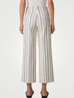 Chiara Wide-Leg Jeans In Stripe Print