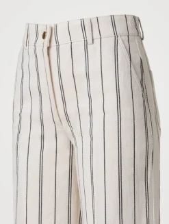 Chiara Wide-Leg Jeans In Stripe Print