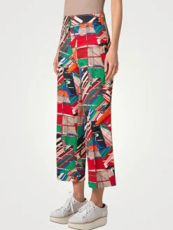 Chieko Jeans In Sea Clipper Print