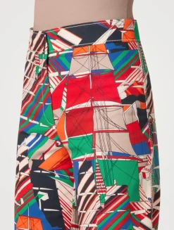 Chieko Jeans In Sea Clipper Print