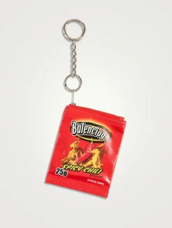 Chips Leather Keychain