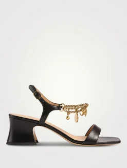Chloé Charms Leather Sandals