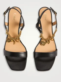 Chloé Charms Leather Sandals