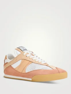 Chloé Kick Leather And Mesh Sneakers