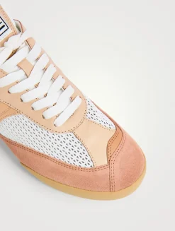 Chloé Kick Leather And Mesh Sneakers