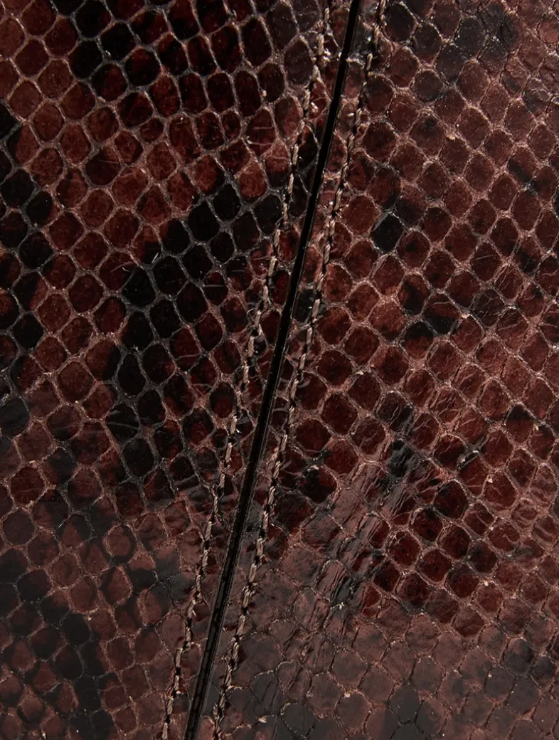 Chloé Spin Python-Embossed Leather Tote Bag