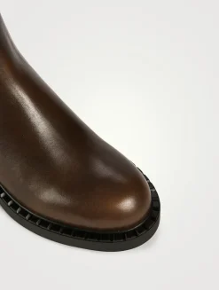 Chocolate Leather Chelsea Boots