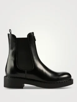 Chocolate Leather Chelsea Boots