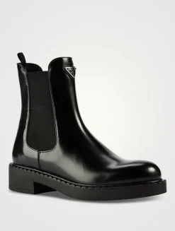 Chocolate Leather Chelsea Boots