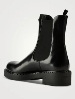 Chocolate Leather Chelsea Boots