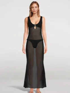 Cindy Ring Mesh Maxi Dress
