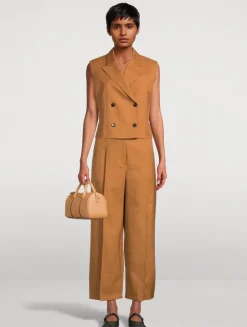 City Twill Double-Breasted Vest