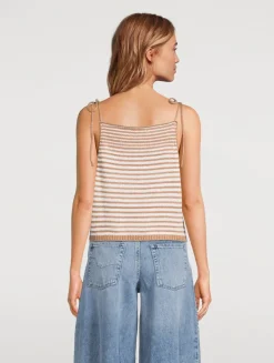 Claire Stripe Jacquard Knit Tank Top