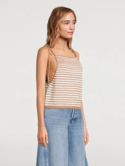 Claire Stripe Jacquard Knit Tank Top