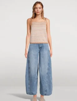 Claire Stripe Jacquard Knit Tank Top