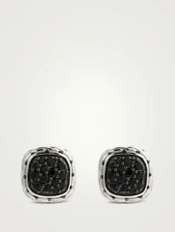 Classic Chain 12MM Silver Stud Earrings