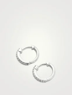 Classic Pavé Huggie Hoop Earrings