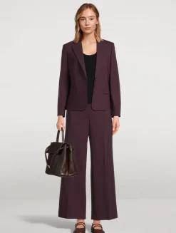 Classic Stretch Wool Suit Pants