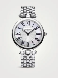 Classics Art Deco Mother Of Pearl Stainless Steel Watch