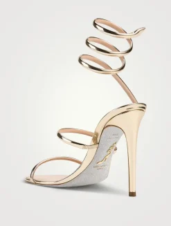 Cleo Mirror Leather Sandals